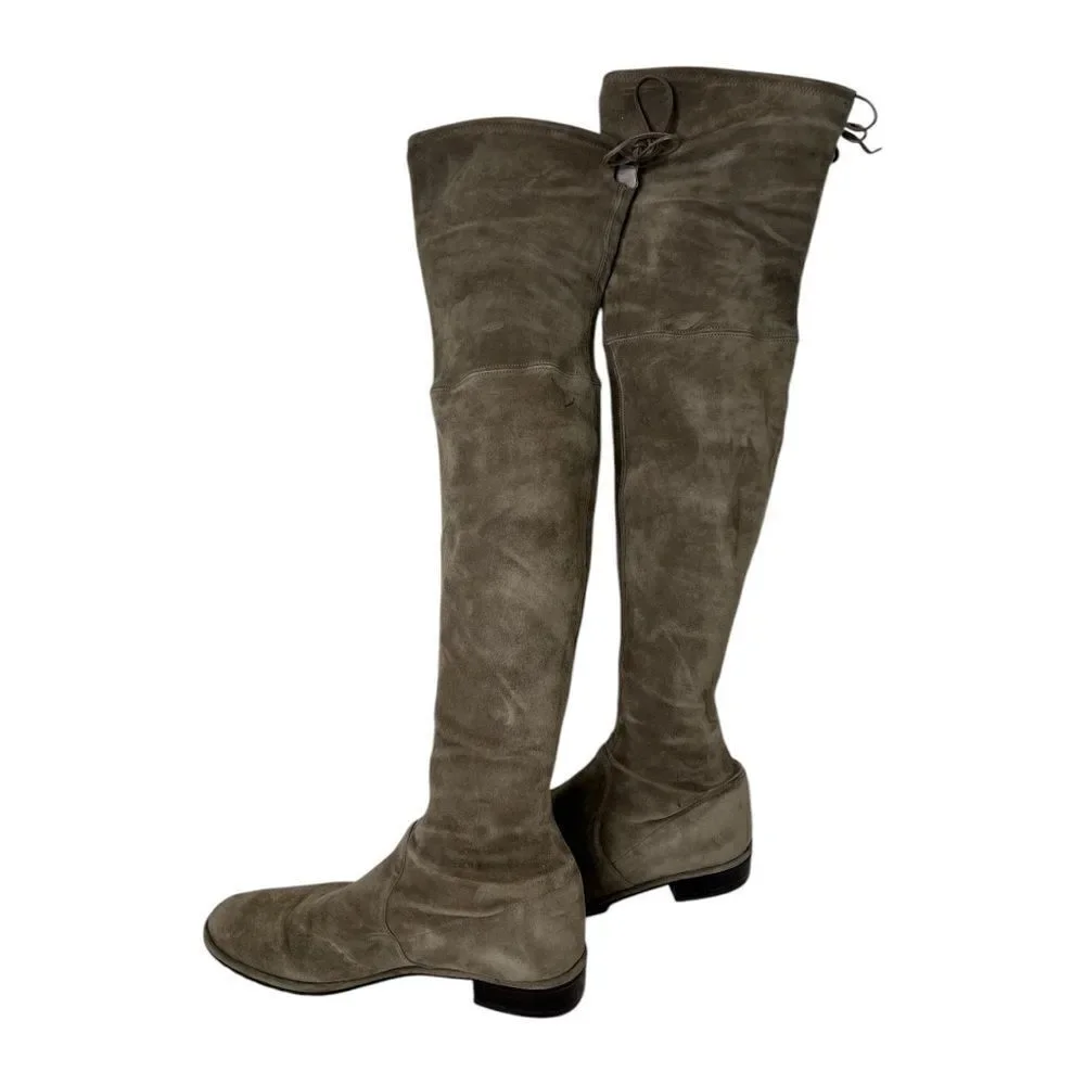 Stuart Weitzman Lowland Light Brown Suede Over the Knee Boots‎ Sz 9.5